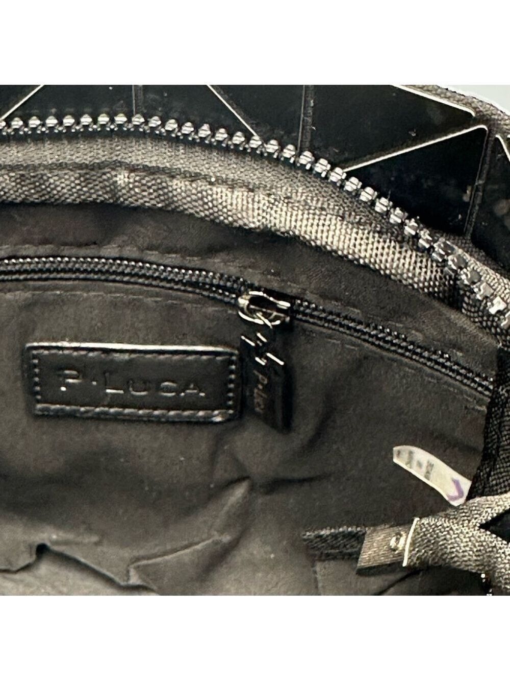 Patrizia Luca Geometric Crossbody Bag Clutch Purse Black Shimmer NWT - Picture 4 of 15